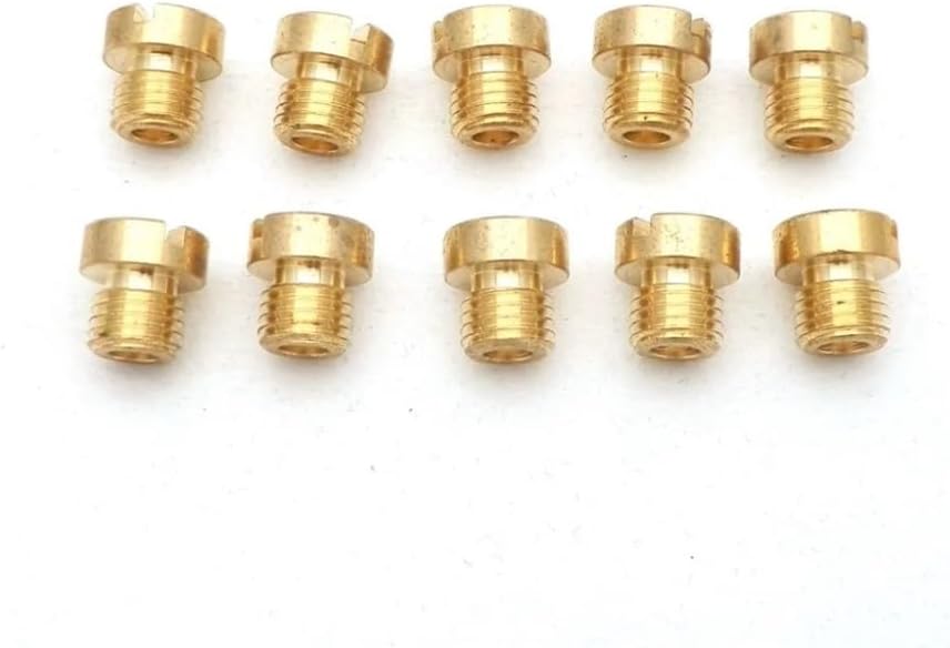 10pcs/set M6 Thread 6mm Motorcycle Main Jet Kit Fit For Del BGM Motofo Carburetor Injector Nozzle Size 50-200 parts(72-86)