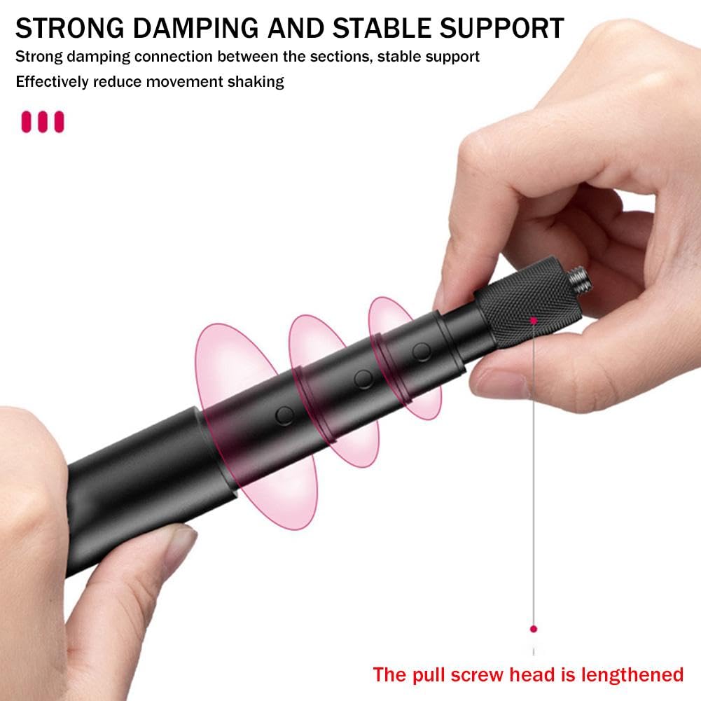 Monopod de golf Selfie Stick y analizador de columpio, trípode ajustable y estaca de pico para grabar tu swing con soporte para teléfono