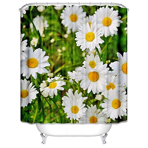 Rideau de douche 180x200cm KnSam en polyester imperméable fleurs