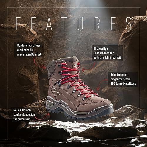 Lowa Renegade 100 GTX MID Ws Sportschuhe Damen Wanderschuhe Blau Freizeit, Schuhgröße:EUR 41 | UK 7