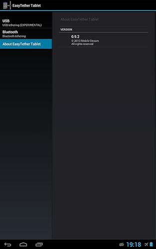 EasyTether Tablet