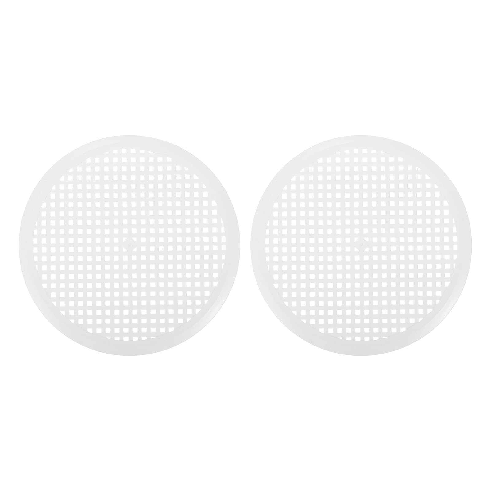 PATIKIL 4.7 Inch (120mm Openings) Round Air Vent Cover, 2PCS Plastic Circular Soffit Exhaust Vent Mesh Hole Ventilation Grille Cover for Bathroom Office Home Kitchen, White