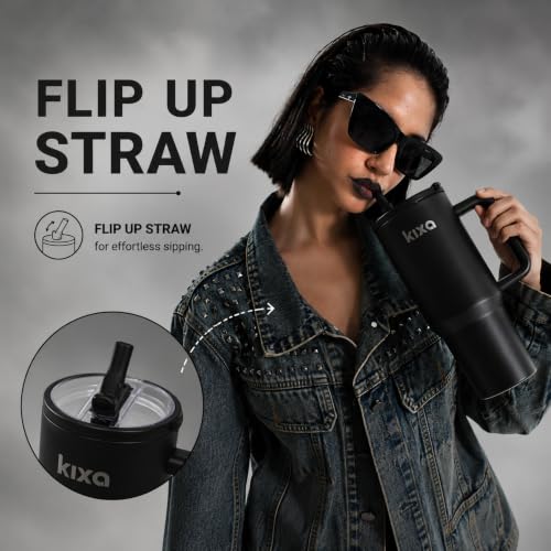 Image of HydroFlow Tumbler 1200 ml, Black | Hot & Cold, Leakproof