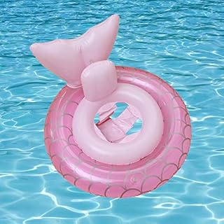 Baby Swimming Float Ring,Infant Pool Float,Inflatable Swim Safe Seat for 12-36 Months Children,Mermaid Bathtub Toys Pool Accessories for Kids Toddlers(1-3 Age)