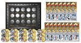 BASEBALL LEGENDS 15-Coin Set 24K Gold Plated State Quarters w/Display SUPER SALE