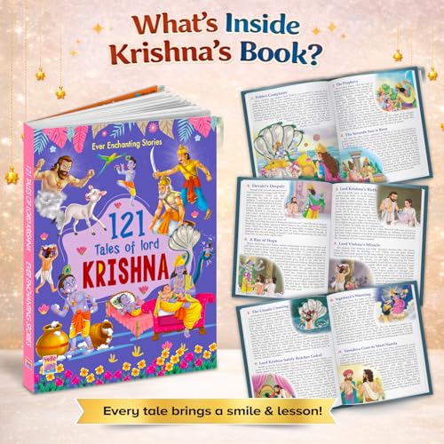 Image of Krishna Sound and 121 Story Book Combo for Kids ; India's First Mythology Mantras Sound Book to Teach Indian Culture, Values Devotional