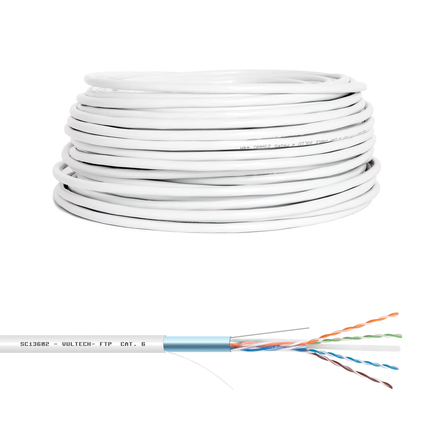Vultech sc13602 – 100 Hank Lan FTP 6, White