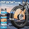 Peak 5000W 52V Dual Motor Ebike 40-47MPH 24 Inch Electric Bike for Adults 32AH Battery 100 Miles Long Range with Hydraulic Disc Brake Rear Bag Electric Bicycles Fat Tire E Bike for All Terrain #4
