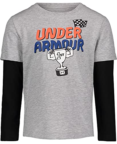 T-shirt Under Armour manches longues garçon Mod Gray 4 ans