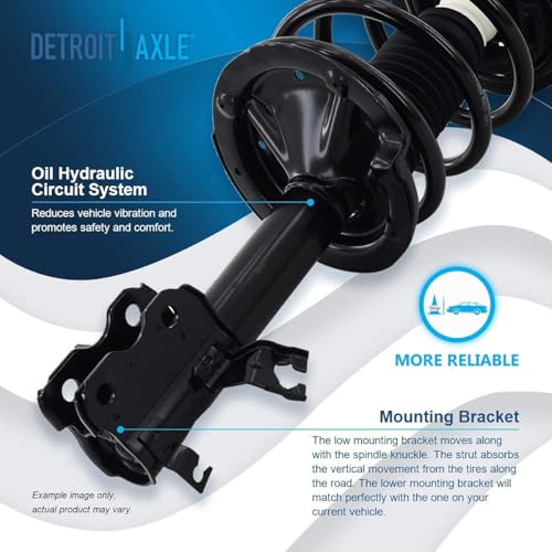 Image of Detroit Axle - 3.5L Front 8pc Suspension Kit for 02-06 Nissan Altima, Struts & Coil Spring Sway Bars Steering Knuckles & Wheel Bearing Hubs Rear Shock Absorber 2002 2003 2004 2005 2006 Replacement