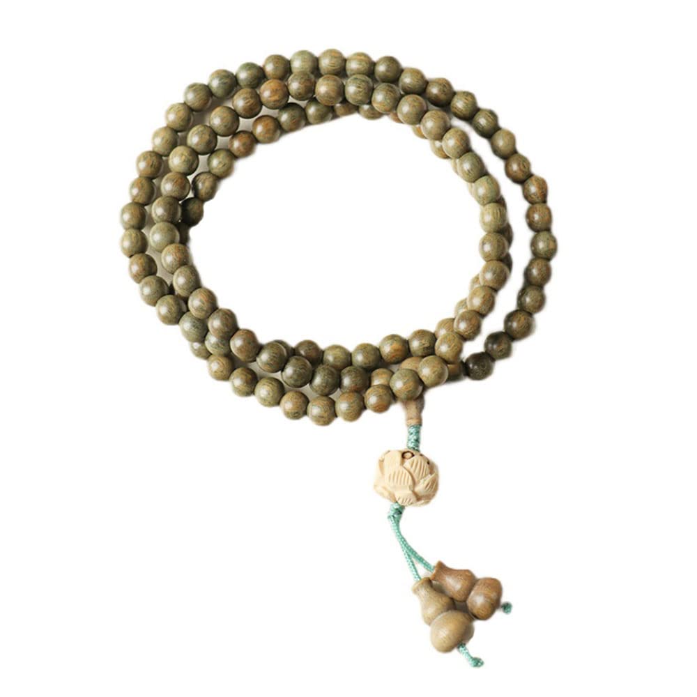 SOHNVWTGD Rosary,Green Sandalwood Bracelet with 108 Buddha Beads Rosary Bracelet for Prayer Meditation