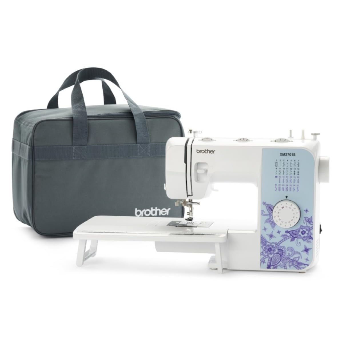 Brother XM2701S (Exclusive Edition) Macchina da cucire, 27 Funzioni Cucito, Cucitrice Facile per Principianti, Infila Ago Automatico, Tavolo e Borsa Inclusi