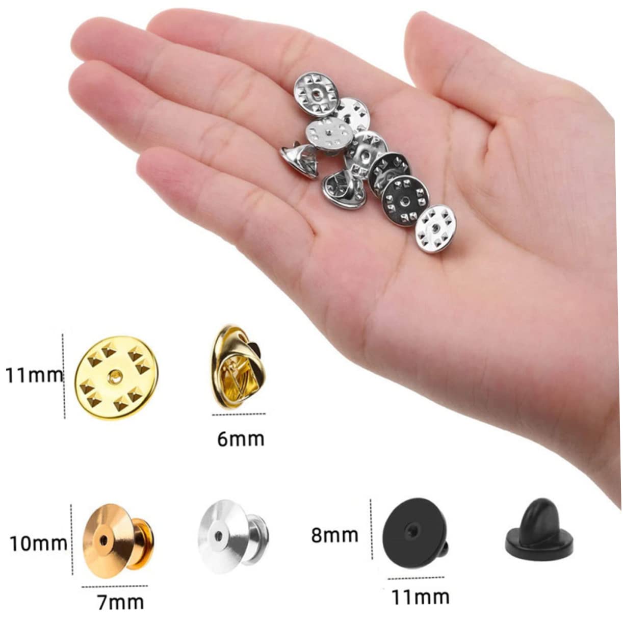 NUOBESTY 252piezas Pin Back Keepers Goma Repuestos Multifuncionales Para Broches Alfileres De Solapa y Joyería