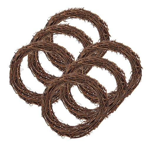 Garneck 6Pcs Vine Bird Swing for Parakeets and Parrots Multi Use Rattan Ring Perch Stand for Birds Enhancing Activity Space and Care for Macaws and Finches