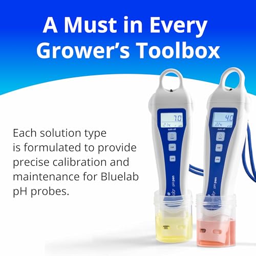 bluelab ph 40 amp 70 calibration solution kit - ph meter amp ph pen calibration for balanced nutrient solution nist traceable  hydroponics gardening amp growing tents 500 ml 169 fl oz each