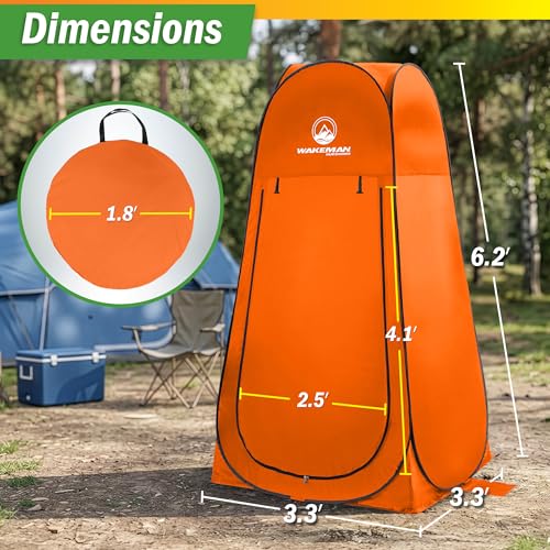 Wakeman Pop Up Changing Tent, Orange, 3.3 x 3.3 x 6.2ft - image 8