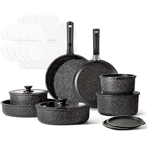 CAROTE 21-Piece Nonstick Cookware Set Cover