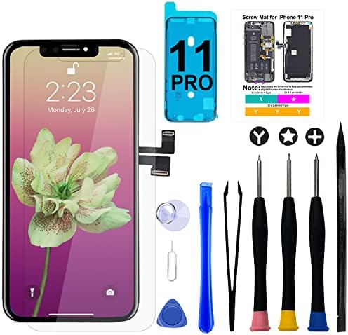 Brinonac for iPhone Xr LCD Screen Replacement Kit,6.1 inch 3D Touch Screen Display Digitizer Frame Assembly Set with Repair Tools,Adhesive and Tempered Glass for A1984/A2105/A2106/A2108