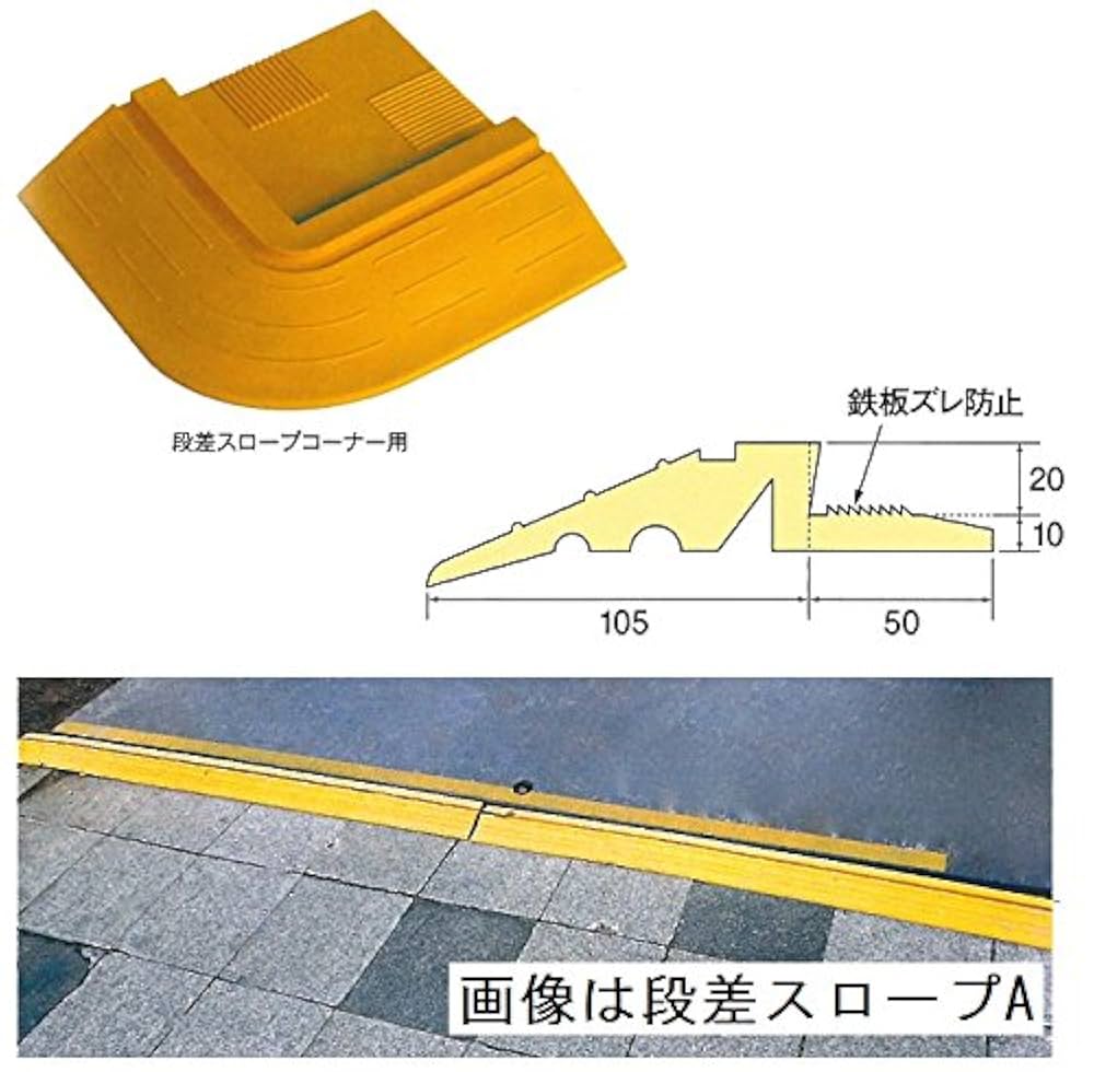 Amazon | 安全・サイン8 敷き鉄板用段差スロープ コーナー用 2