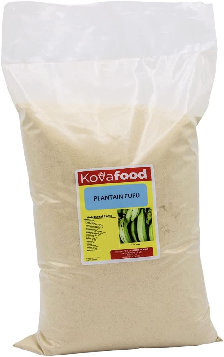 Kovafood Plantain Fufu Flour, Plantain Amala -7LBS