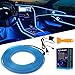 Price comparison product image Keiurot El Wire Lights USB Neon Wire Blue 5M/16Ft for Car Ambient Lighting Atmosphere Car Led Interior Strip Light Sewing Edge Decoration