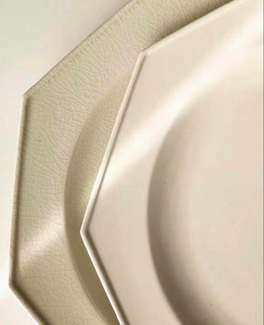石川隆児 Octogonal Plate White 大皿 オクトゴナルプレート