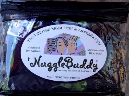 'NUGGLEBUDDY NEW! Microwavable Moist Heat & Aromatherapy Organic Rice Pack. Black Camo Deer Flannel Fabric with SPEARMINT EUCALYPTUS Aromatherapy!
