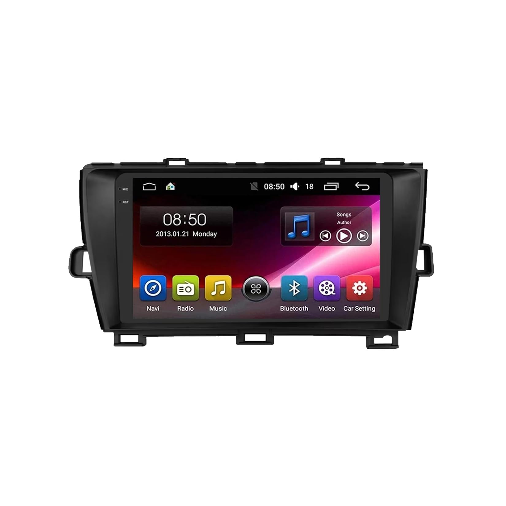 Auto Doppel Din Auto-Navigation für Toyota Prius 3 2009-2015 mit Bluetooth Fm Radio, Mirror Link, USB, Aux, WiFi mit Bluetooth Mirror Link Am Radio, 4 Kern 1G+16G