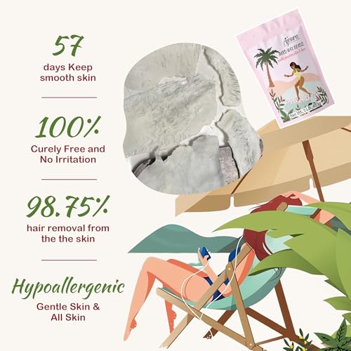 Image of Ajoura 1lb Unscented Hard Wax Beads for Hair Removal, Brazilian Bikini Wax Refill for Full Body Women Men, Ideal for Legs, Face, Brazilian, Bikini, and Underarms, at Home Waxing for Sensitive Skin