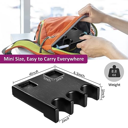 Pool Stick Holder, Portable 3 Holes Pool Cue Holder Against Table, Bar, Chair, Cue Stick Holder With Non-Slip Pad Holds 2 Cue Chalk Cubes, Billiard Cue Rest, Weighted Solid Wood Cue Stick Claw Rack #TOP6
