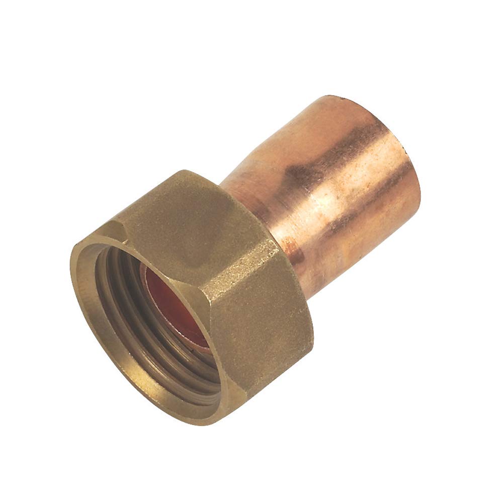 Embrass Copper 15Mm X 1/2 Inch Straight Tap Connector End Feed Wras Approved
