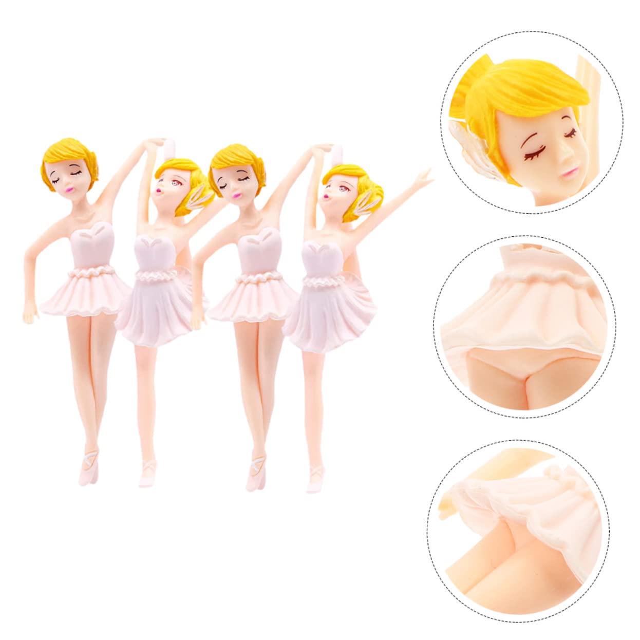 PRETYZOOM 5 Set Di Decorazioni Per Cupcake A Forma Di Balletto Decorazioni Lucide Per Matrimonio 4 Pezzi*5