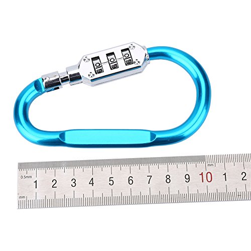 Carabiner Hook Combination Lock - 11cm Aluminum D-Ring For Travel Bags & Luggage Security