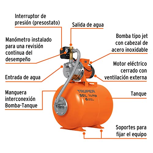 tanque hidroneumatico 50 litros marca TRUPER (2)