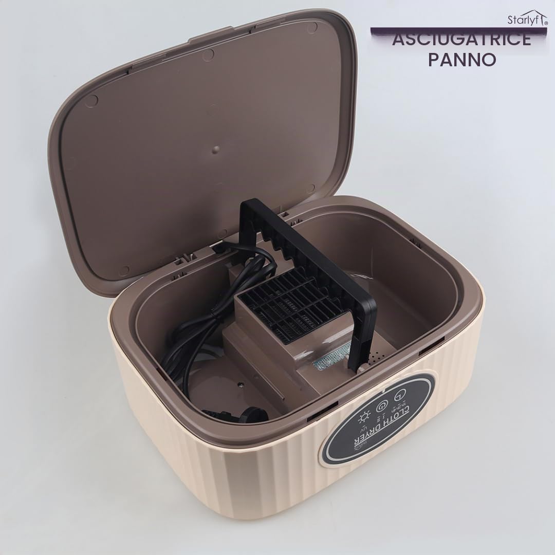 STARLYF Stendibiancheria elettrico portatile, pieghevole, 650 W, 2 velocità, sterilizzatore UV, asciugatura rapida, portatile, ideale per casa e viaggi (1 asciugacapelli)