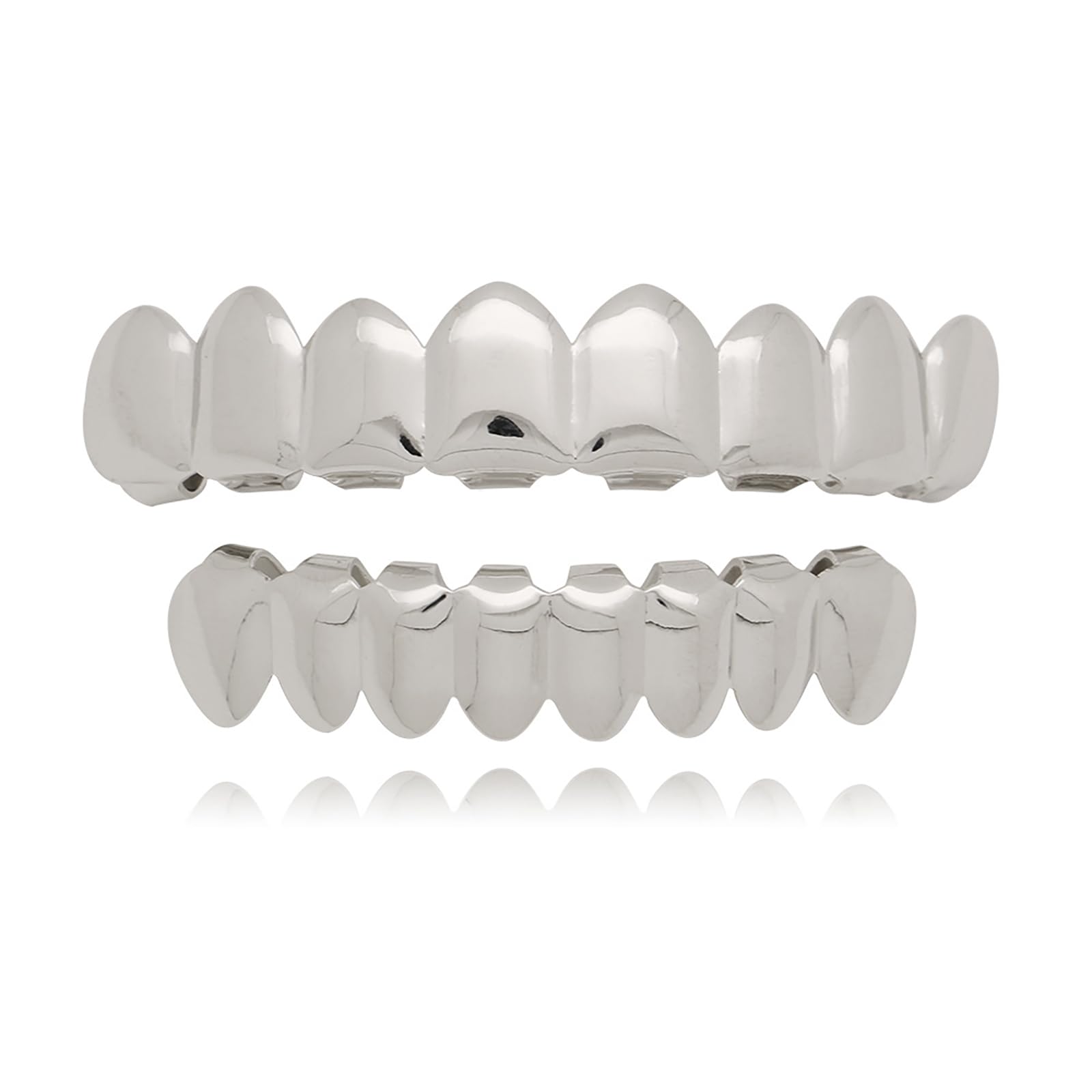 Qiwenr Hip Hop Teeth Grills, Rapper Braces, Bottom Grills, Hip Hop Custom Fit Polished Teeth Grillz