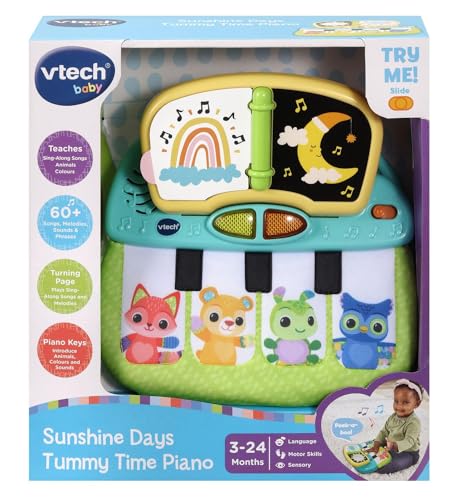 Cadeau Naissance Piano Éveil VTech 550403 Baby Sunshine Days Tummy Time