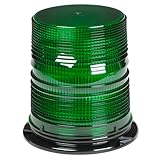 Grote 78054 LED Beacons with S-Link Synchronization - Permanent Mount, Tall Lens, Green