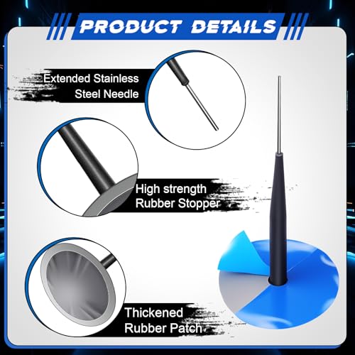 Image of Zonon 29 Pcs Tire Repair Patch Tool Kit Including 24pcs Tire Patch Plugs (34 /40 /50 Mm), Buffing Wheel, Tire Patch Roller with 4mm Twist Drill Bits for Car, Motorcycle, Vehicle Repairing