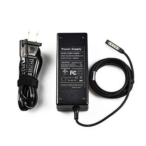 BOLWEO 12V 3.6A 43W Magnetic Charger Adapter Power Supply Compatible Microsoft Surface Pro 2/1, Surface RT/2 Model 1512 1514 1536 10.6 Tablet(UL FCC)