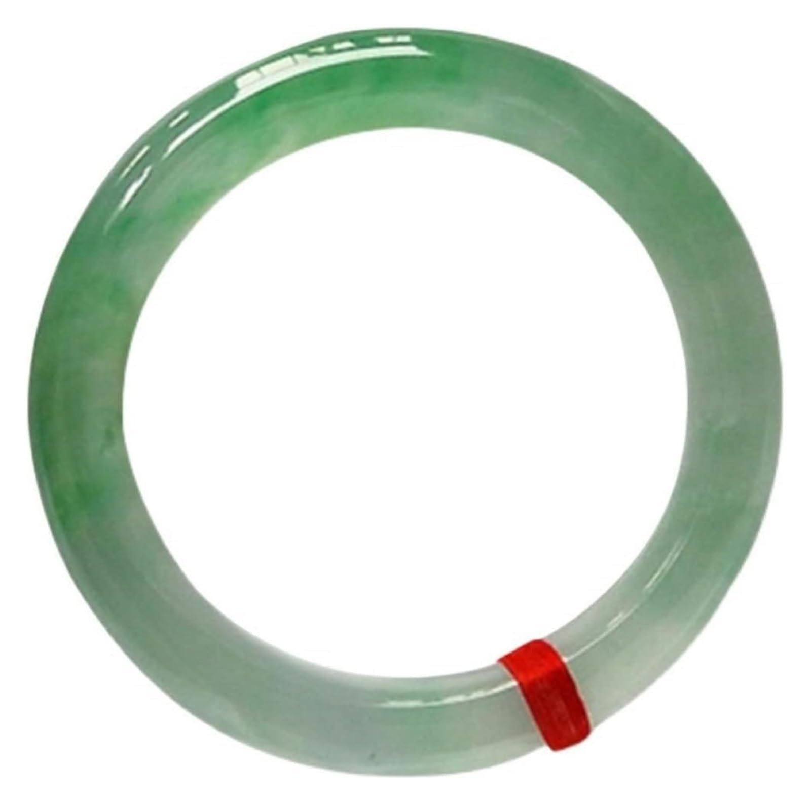 Bijoux en jade vert véritable - Jonc de jadéite authentique poli de 62 mm