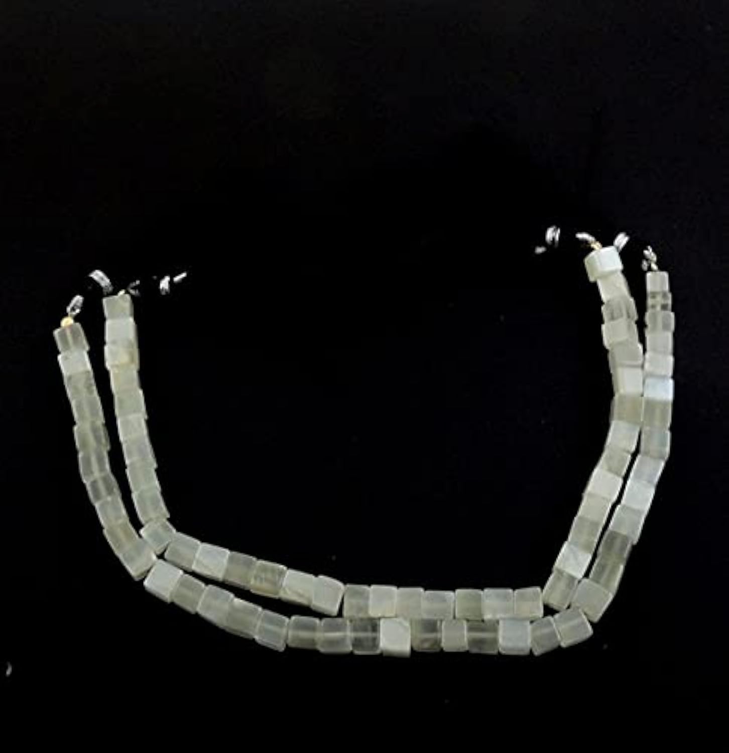 Moonstone White cubes facettés en pierre de lune pour ateliers créatifs de bijoux
