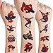 Spider_man Lot de 8 feuilles de tatouages temporaires pour enfants Motif Spider-Man