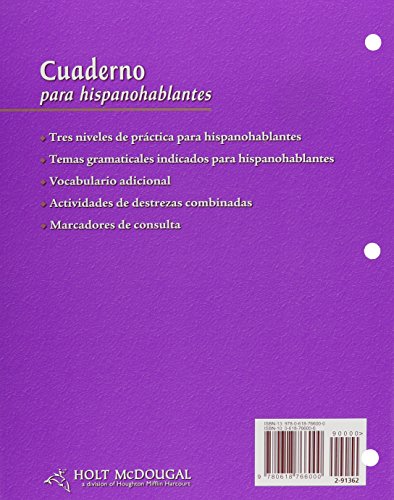 !avancemos!: Cuaderno Para Hispanohablantes (Student Workbook) with Review Bookmarks Level 3 (Spanish Edition) - Image 2