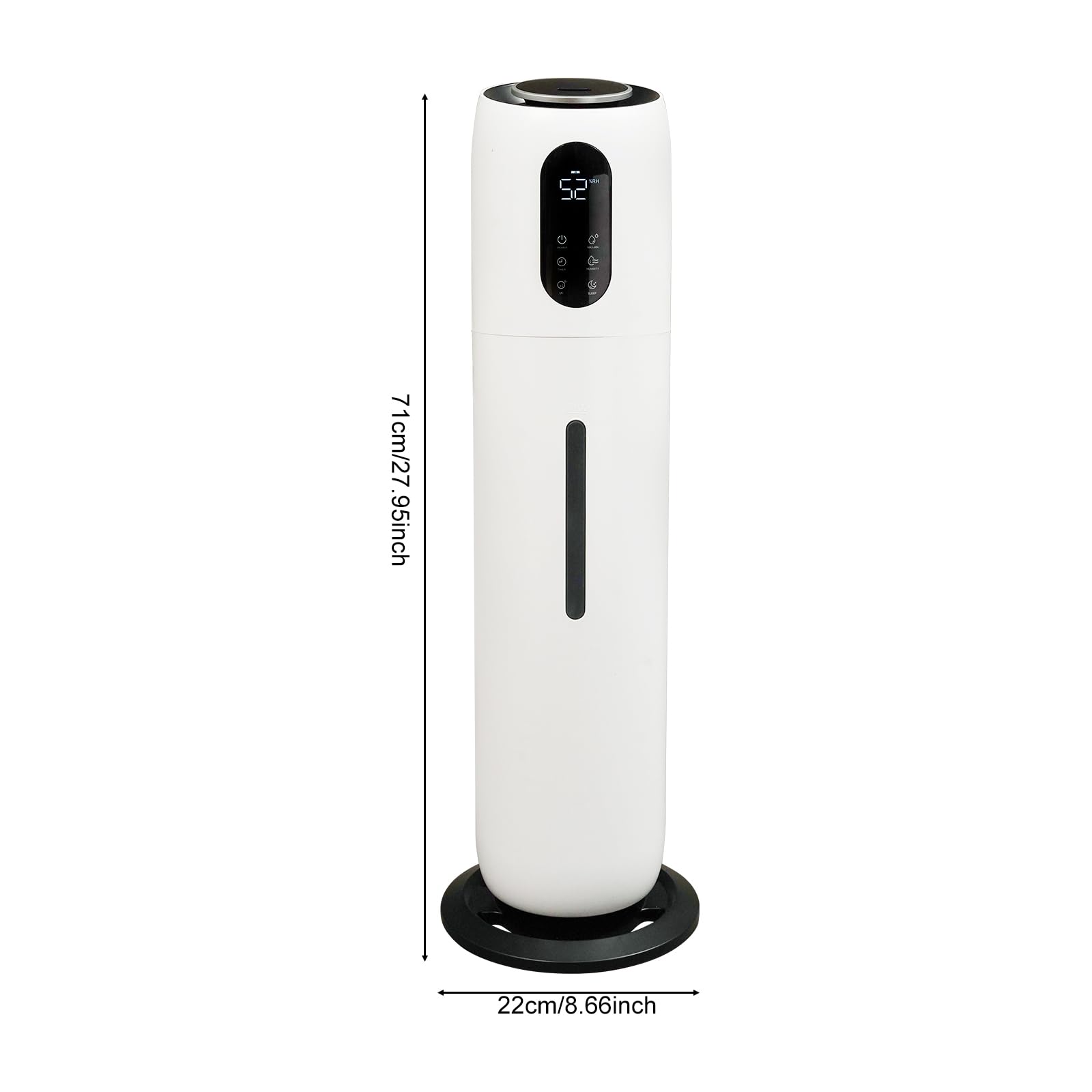 Umidificatore 9L 3 livelli Umidificatore ad ultrasuoni con funzione di sterilizzazione e telecomando Grande umidificatore silenzioso Torre Humidifier 12H Massima atomizzazione 10,56 oz/h per