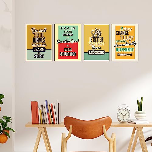 Image of PAPER PLANE DESIGN Poster Frames Quotes Size- 8.25 x 11.75 inch, Set of 4, Motivational (B)