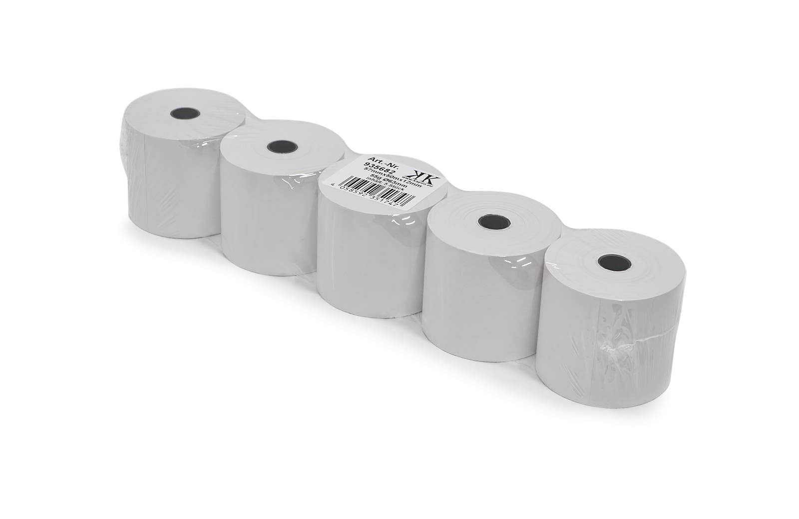 KK Verpackungen Thermorollen 57mm x 50m x 12mm | 400 x Rollen Bonrollen Ø63mm | BPA frei 55g/m² Thermopapier | Kassenrollen für Registrierkassen & Kassensysteme | Thermobonrollen