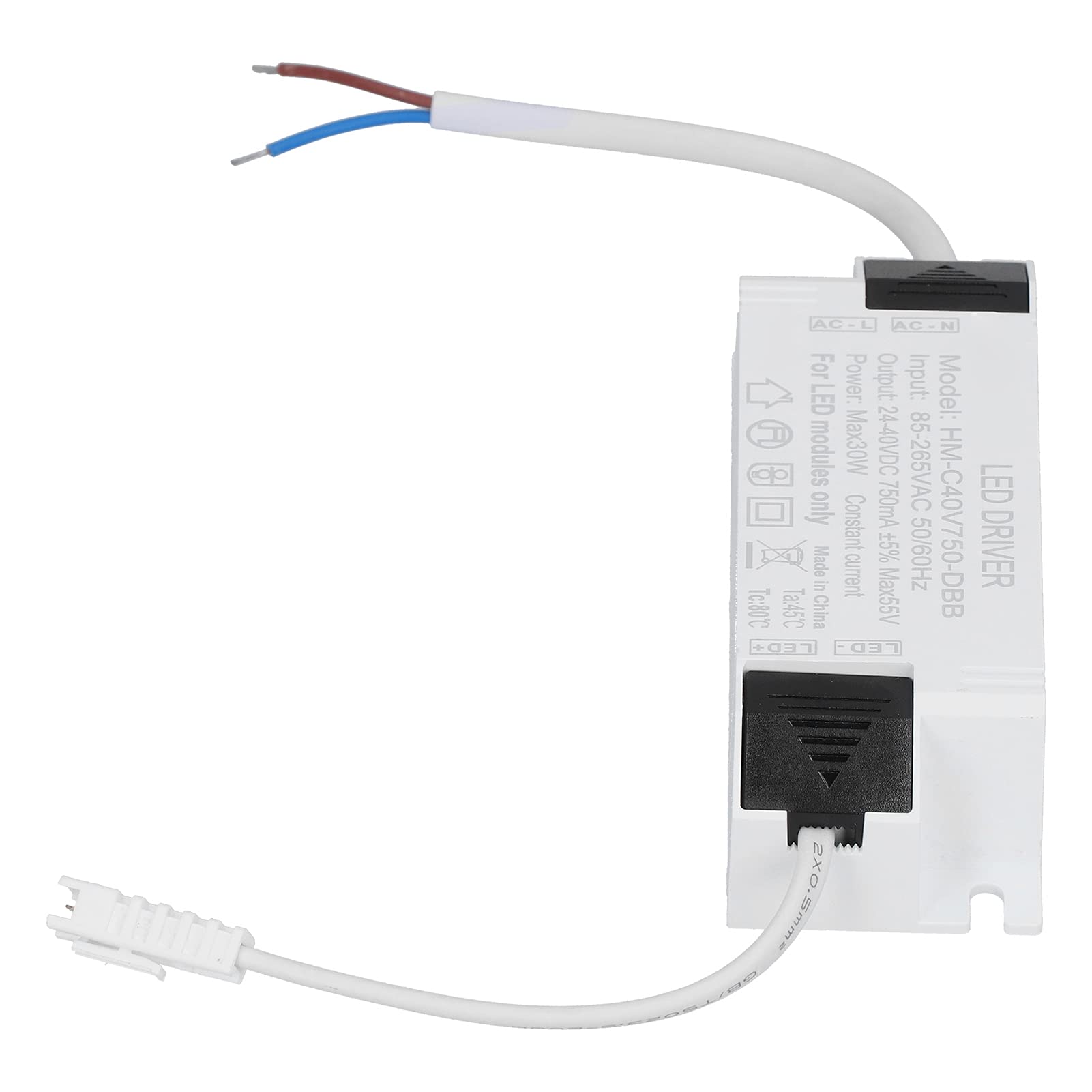 Sterownik LED 30W Prąd Stały 750mA Wejście AC85-265V Wyjście 24-40VDC Złącze Sterownika Zasilania Transformator Lampy LED