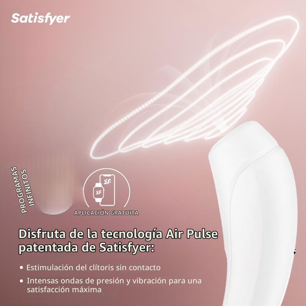 Satisfyer Curvy 1 Connect App | Vibrador Ondas de Presión | Juguetes Eróticos para Pareja sexuales | Succionador de Clítoris Femenino | Juguetes Sexuales con App