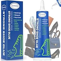 Shoe Glue - Slow Dry Sole Repair Adhesive, Professional Grade Strong Waterproof Clear Repair Glue for Sneakers, Boots, Sandals, Leathers, Handbags and More (60ml)